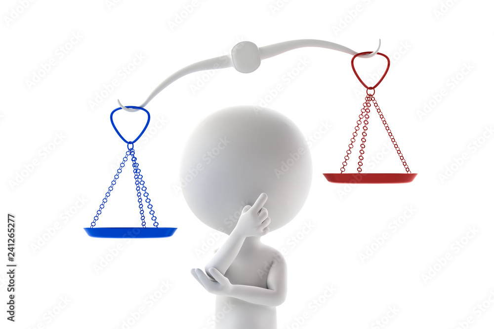 比較検討する人物 Stock イラスト Adobe Stock