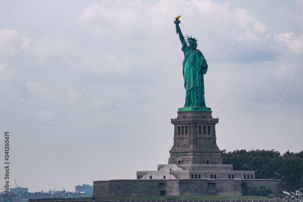 Statue of liberty dedicated on October 28, 1886 is one of the most famous icons of the USA.