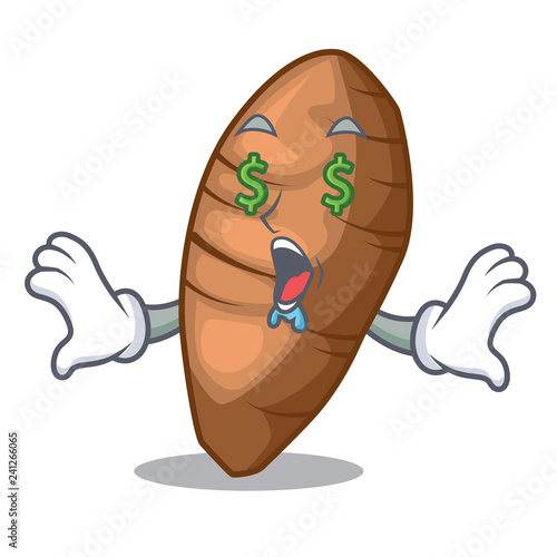 Money eye sliced taro on shape cartoon funny
