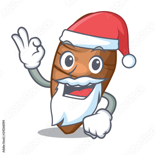 Santa sliced taro on shape cartoon funny