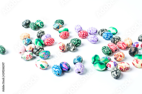 Colored flower beads / clothing industry accessories background material