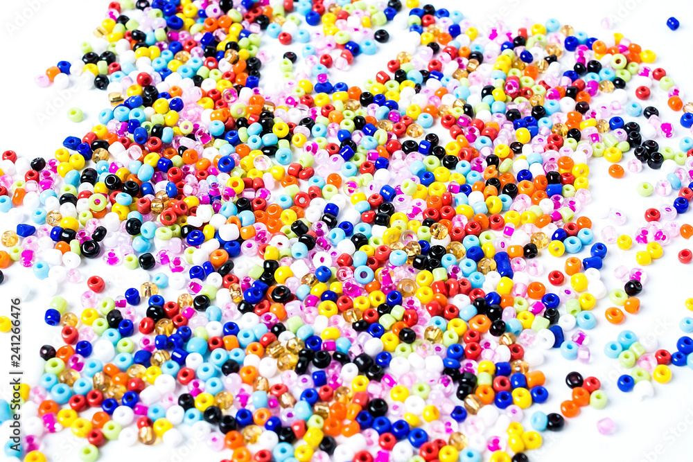 Obraz premium Color rice beads / clothing industry accessories background material