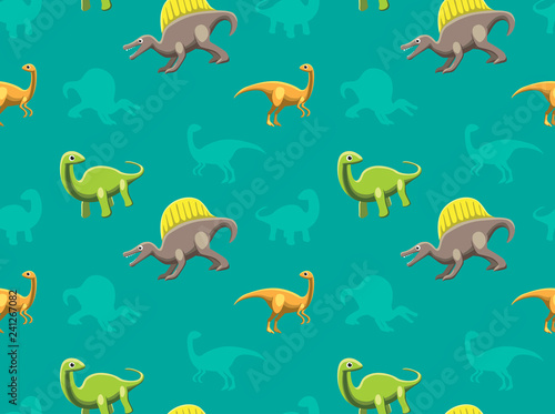 Dinosaurs Wallpaper Vector Illustration 17