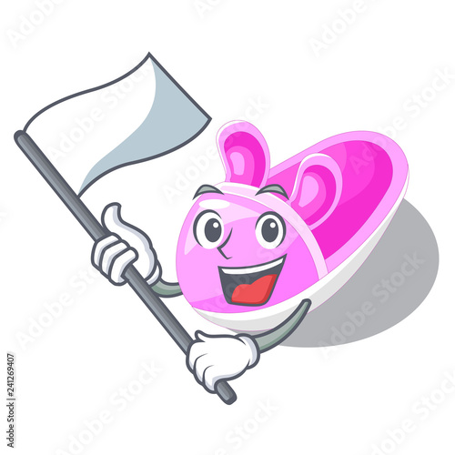 With flag baby shoes isolated in the mascot