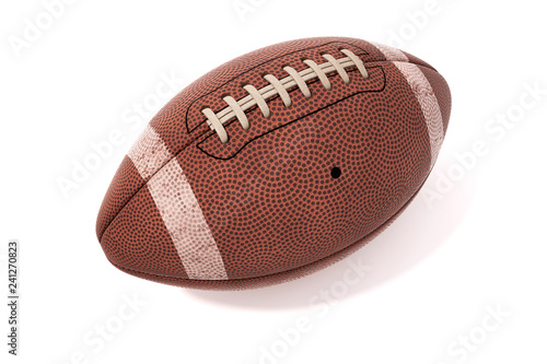 American Football ball on white background isolated on white 3D illustration