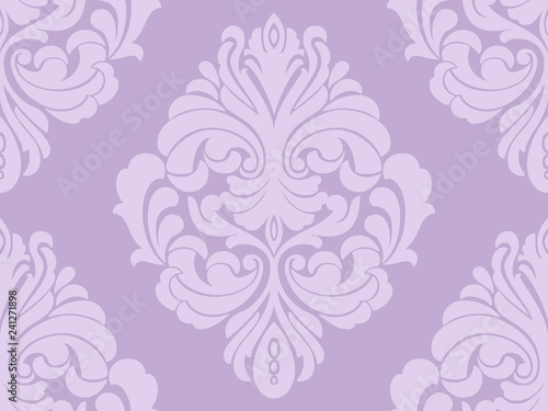 Vector damask seamless pattern element. Classical luxury old fashioned damask ornament, royal victorian seamless texture for wallpapers, textile, wrapping. Exquisite floral baroque template.