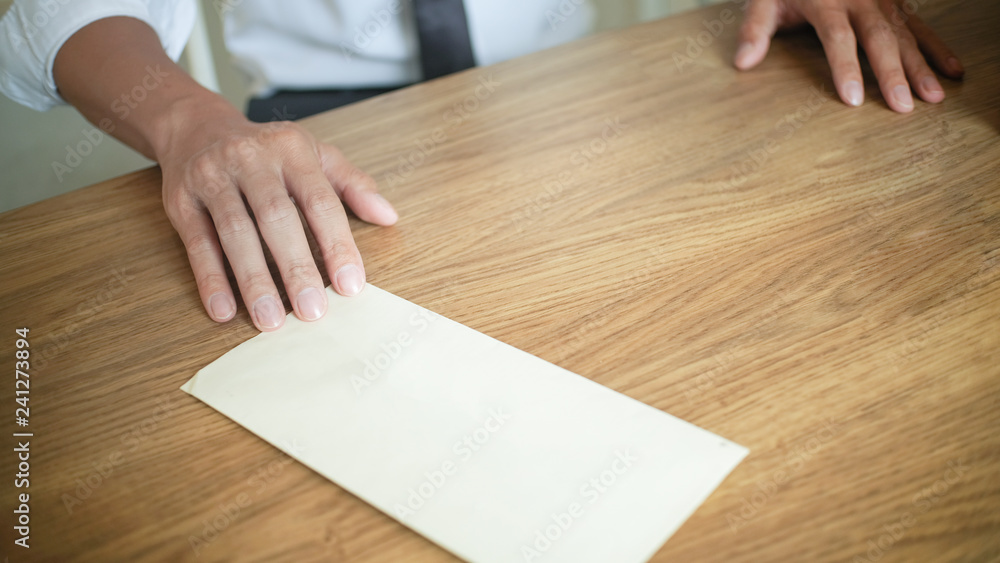 man stressing with resignation letter for quit a job man stressing with resignation letter for quit a job