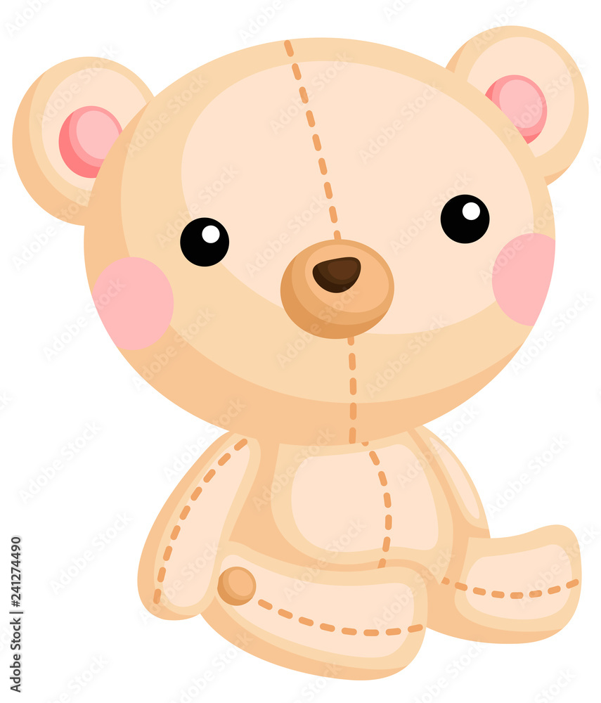 Fototapeta premium a cute sitting teddy bear toy