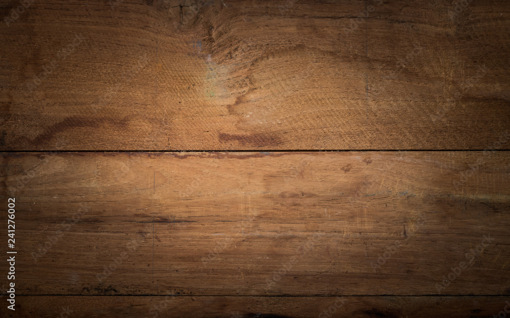 Naklejka premium wooden table brown background