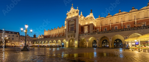 Krakow Cloth Hall by Night (panoramic)