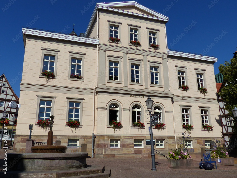 Rathaus Vorderansicht in Bad Wildungen