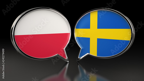 Poland and Sweden flags with Speech Bubbles. 3D illustration Free Download Poland and Sweden flags with Speech Bubbles. 3D illustration - GFXLoad