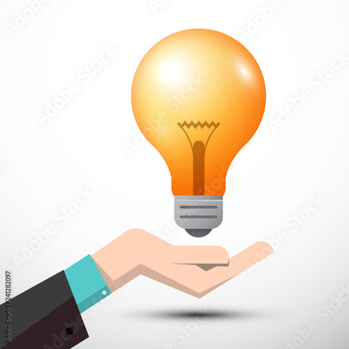 Bulb with Human Hand