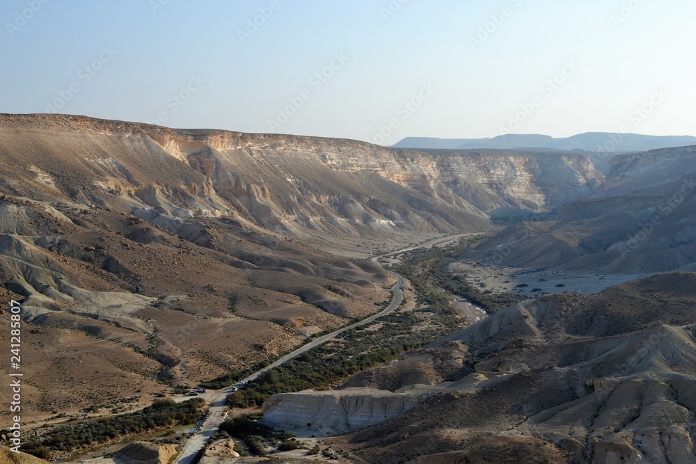 The Negev desert, Nahal Tzin and Ein Avedat by Sde Boker in Southern Israel