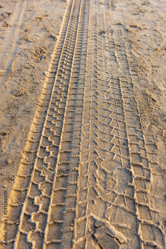 sand pattern texture on the beach