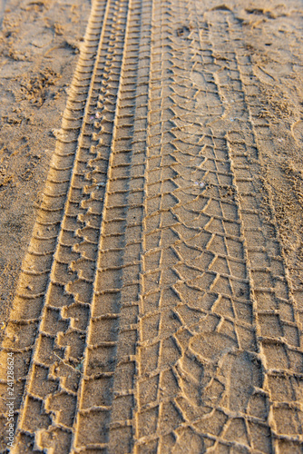 sand pattern texture on the beach