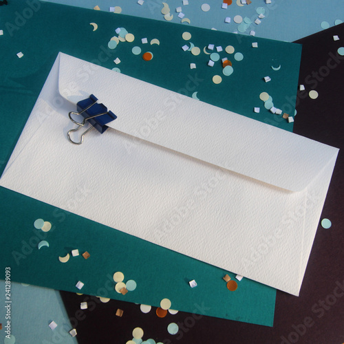 Envelope color paper background