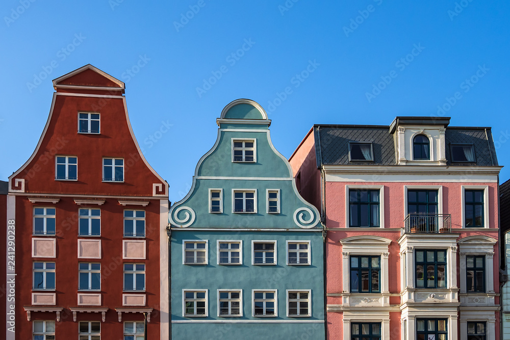 Blick auf Gebäude in der Stadt Rostock
