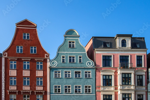 Blick auf Gebäude in der Stadt Rostock