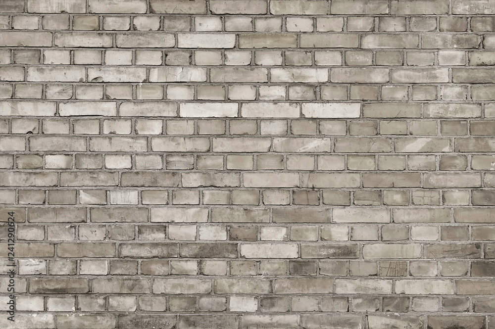 Fototapeta premium Old grey brick wall background texture
