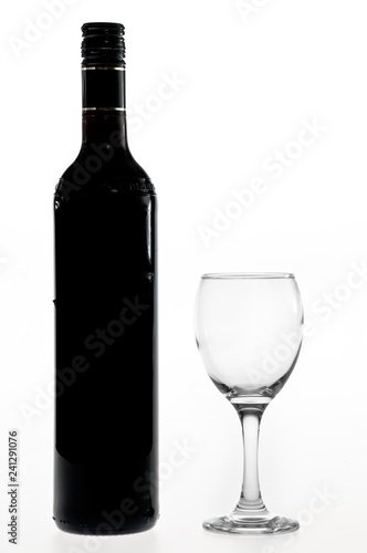 Wallpaper Mural bottle and glass of red wine Torontodigital.ca