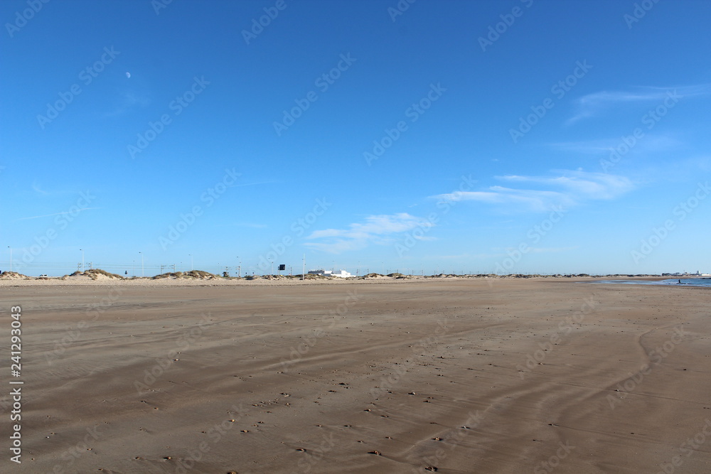 sand dunes on the sea coast. Spain