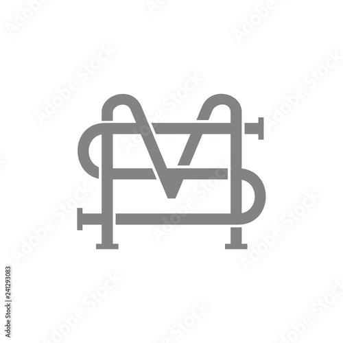 letter ms linked monogram logo vector