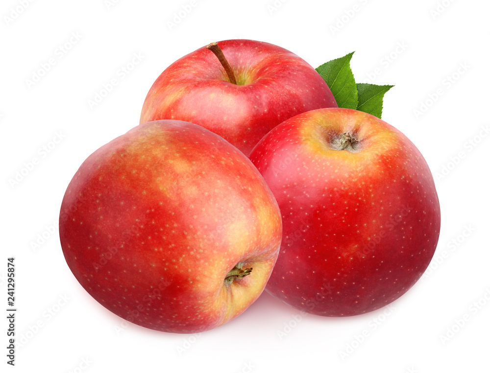 red apples isolated on white background. red apples isolated on white background.
