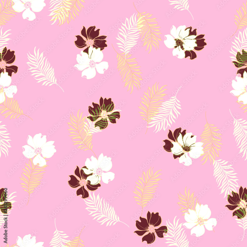 Beautiful seamless floral pattern background. Beautiful seamless floral pattern background.