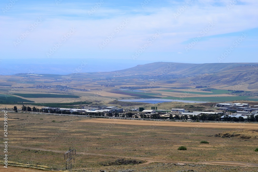 Jesus Trail - hiking through Galilee countryside in spring time, from Nazareth to Sea of Galilee, Capernaum, ISRAEL