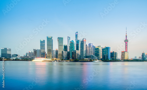 Shanghai Lujiazui Architecture and Urban Nightscape