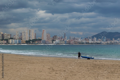 gondolier on the beach