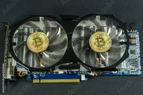 Bitcoin coin on GPU, Cryptocurrency Mining Using Graphic Cards photo