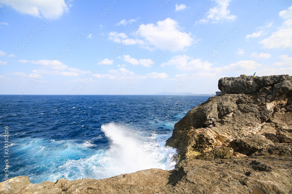 Rock Sea Sky at Cape Zanpa Okinawa