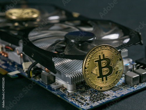 Bitcoin coin on GPU, Cryptocurrency Mining Using Graphic Cards photo