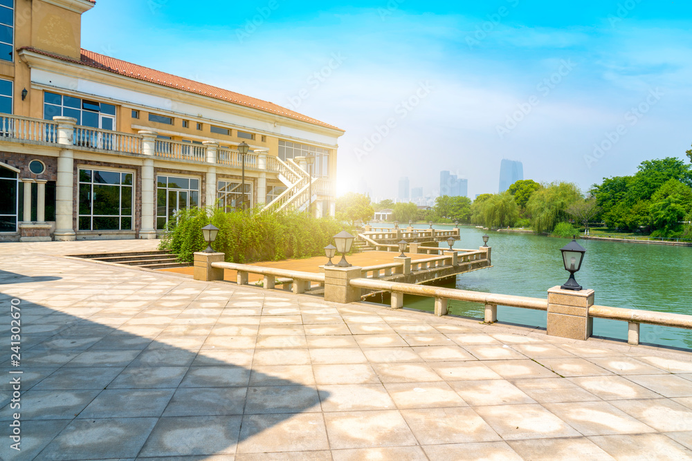 Fototapeta premium Villa Resort in European Architectural Style