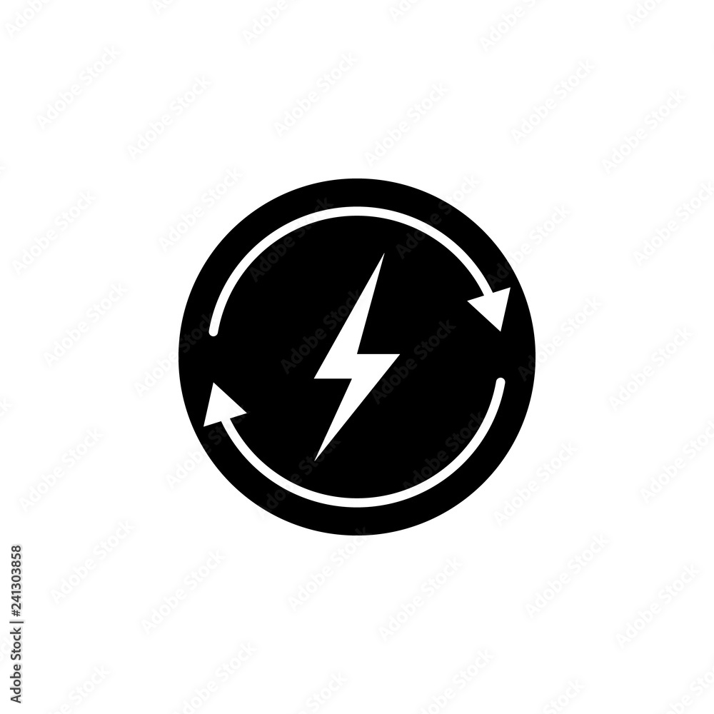 lightning, arrow icon on white background. Can be used for web, logo, mobile app, UI, UX lightning, arrow icon on white background. Can be used for web, logo, mobile app, UI, UX