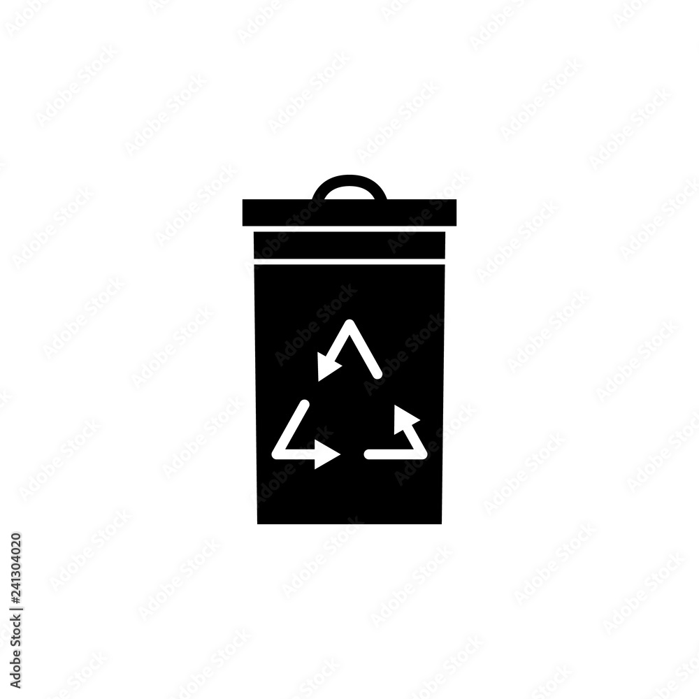trash box, recycle icon on white background. Can be used for web, logo, mobile app, UI, UX trash box, recycle icon on white background. Can be used for web, logo, mobile app, UI, UX