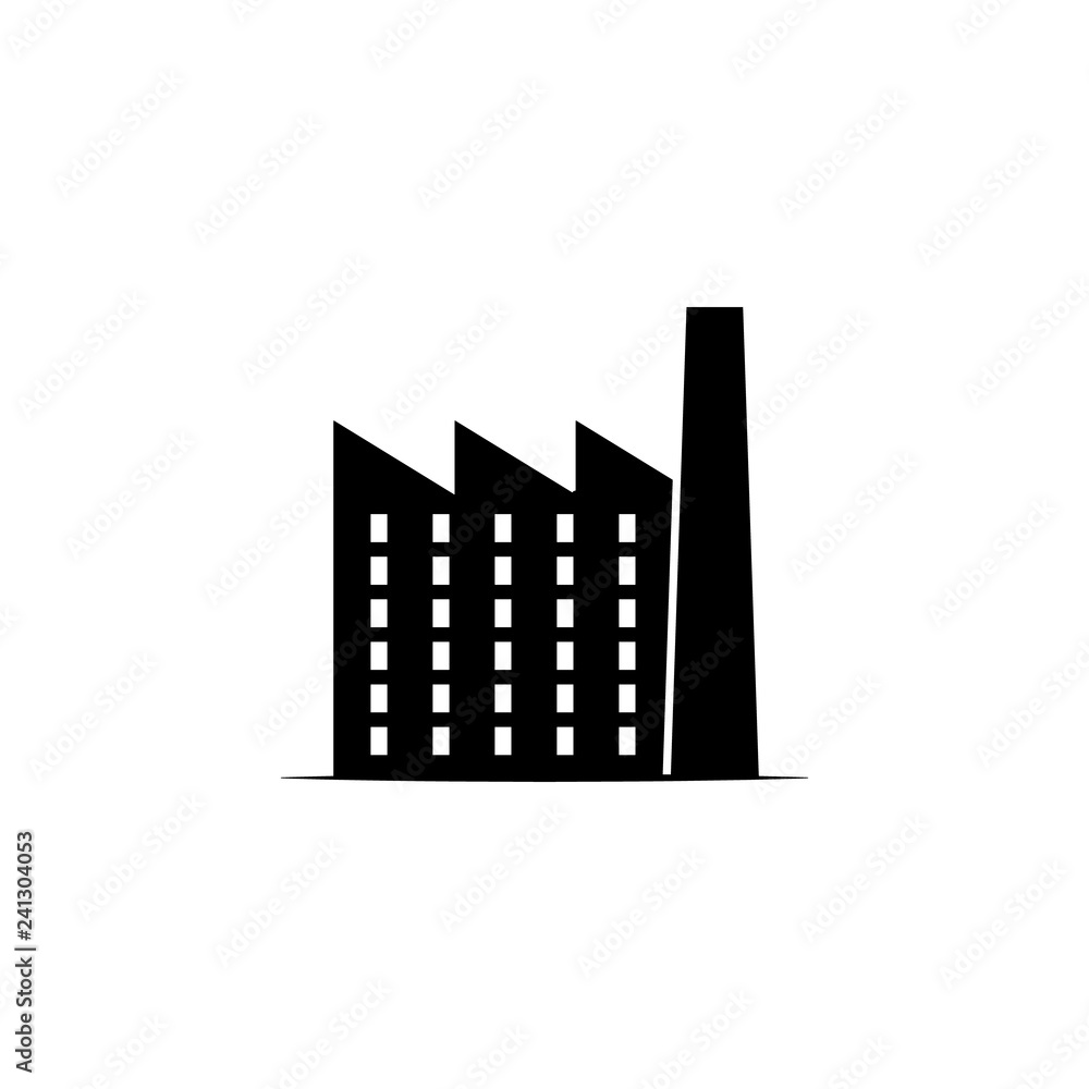 factory icon on white background. Can be used for web, logo, mobile app, UI, UX