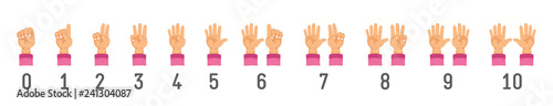 Vector Illustration Of Counting Hand