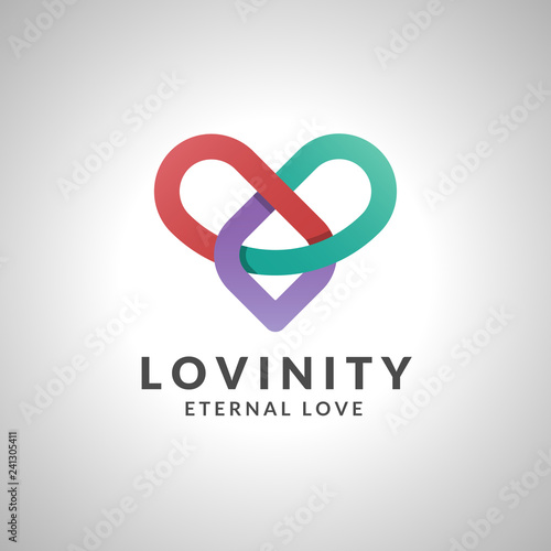 Lovinity - Infinity Love Logo Vector Image with infinity line concept