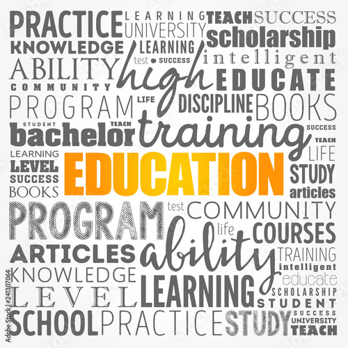 EDUCATION word cloud collage, concept background