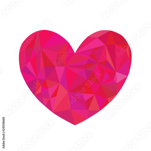 cuore vector diamante rosso giorno di San Valentino