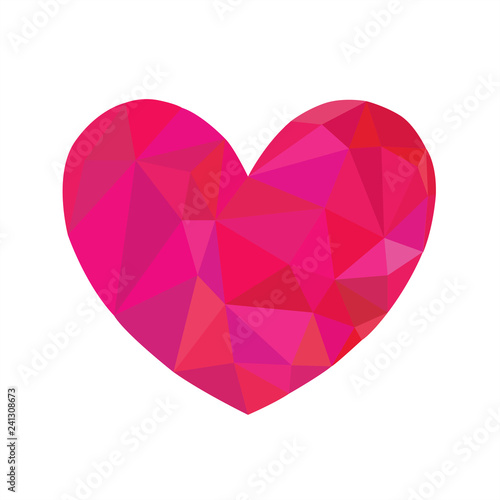 cuore vector diamante rosso giorno di San Valentino