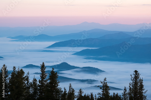 Sunset above the hills