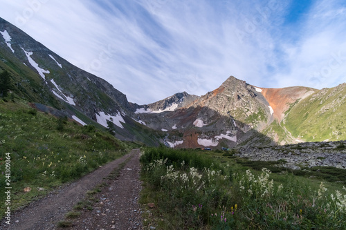 Mountain Road to Radonovoe Lake, Kazakhstan