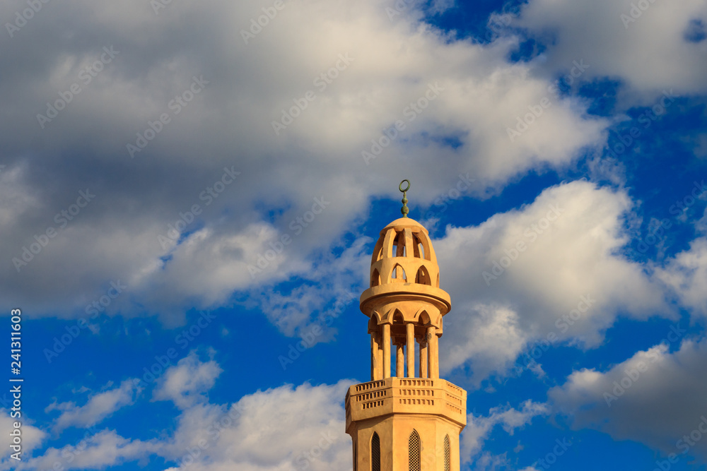 Minaret of El Mina Masjid Mosque in Hurghada, Egypt Minaret of El Mina Masjid Mosque in Hurghada, Egypt