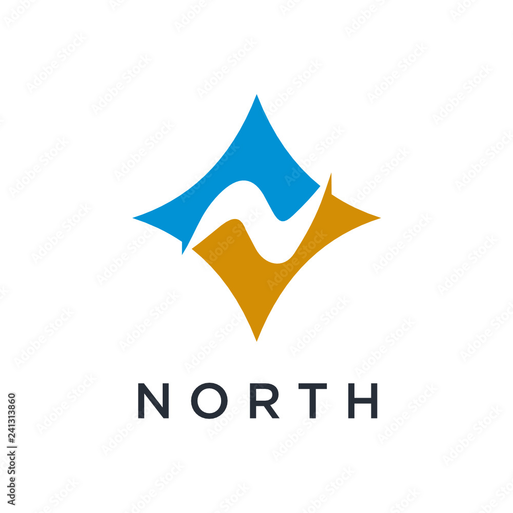 Arrow Compass Icon Vector Logo Template. North Direction. Arrow Compass Icon Vector Logo Template. North Direction.