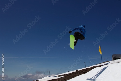 snowboarder in the mountain
