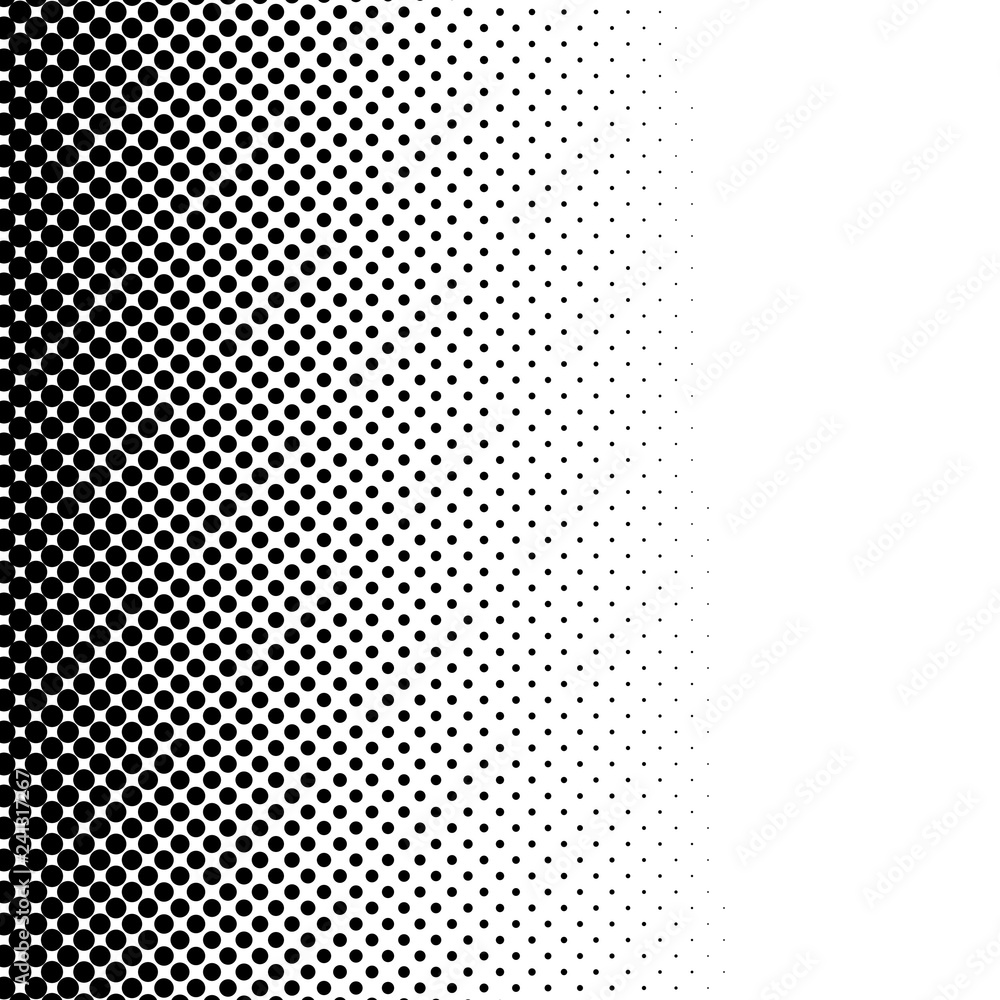 Isolated abstract halftone shapes. Retro black and white background. Grunge texture.